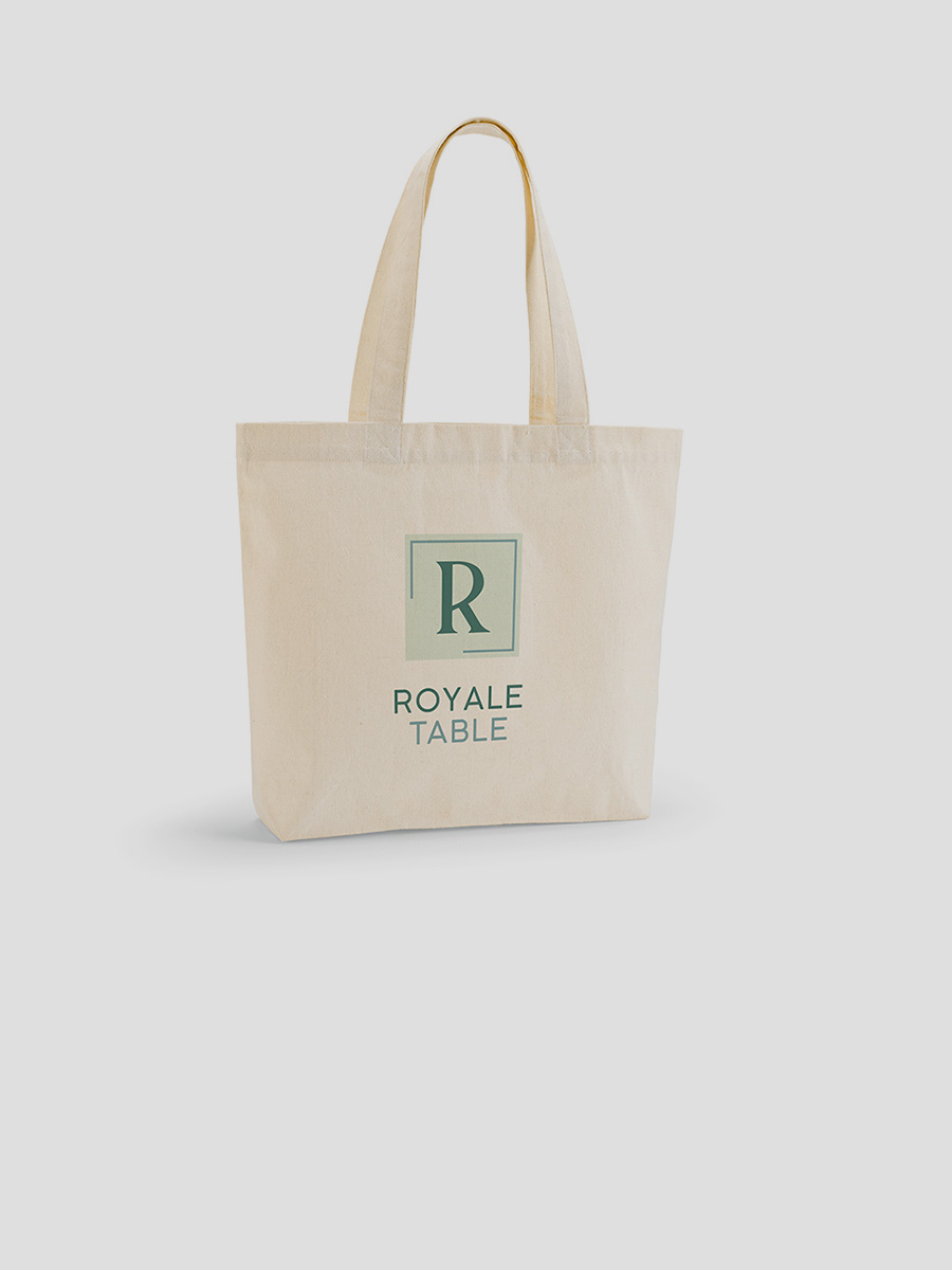 Stor mulepose med logo