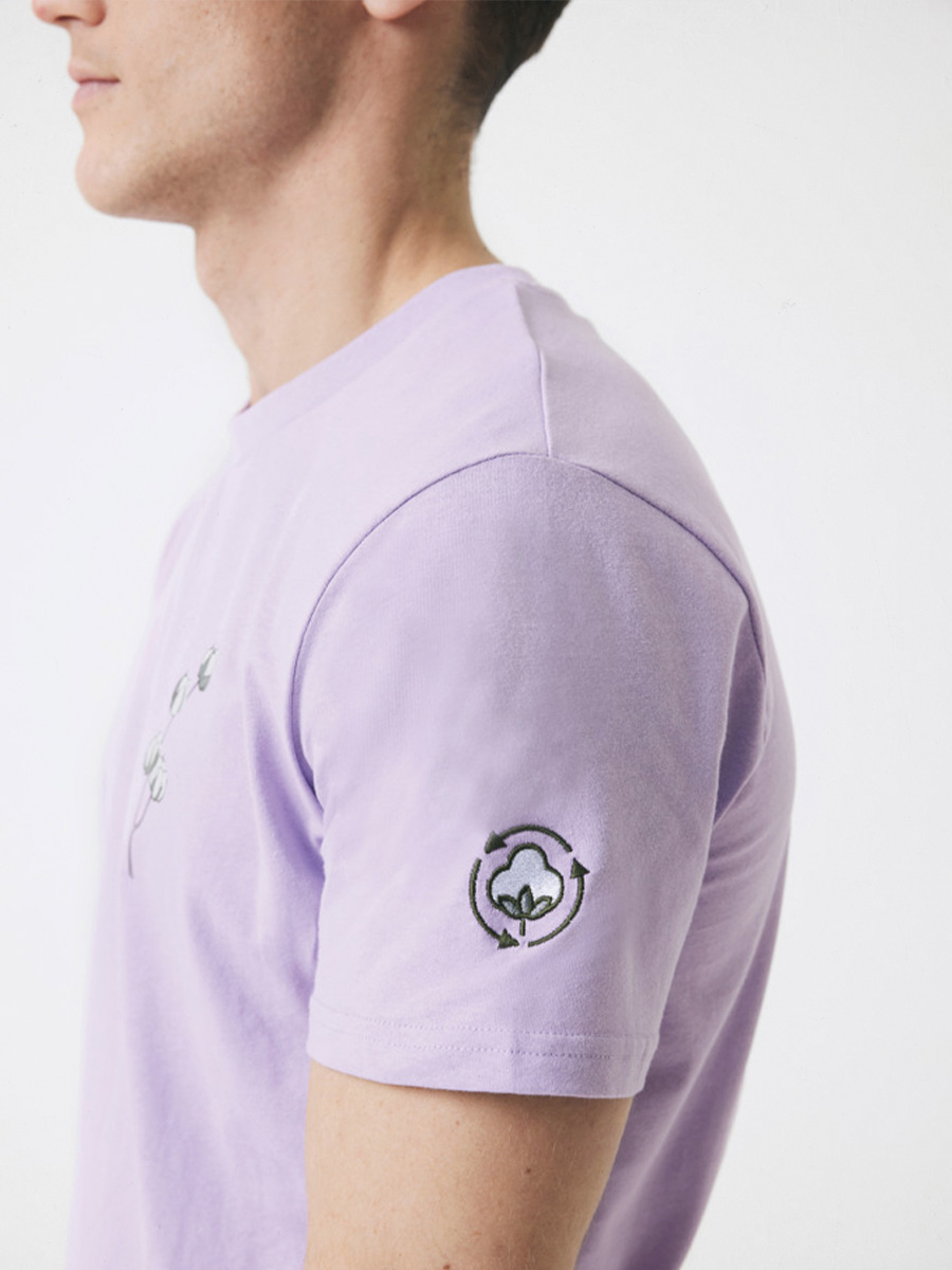 Siljan minimalistisk t-shirt med broderet tryk
