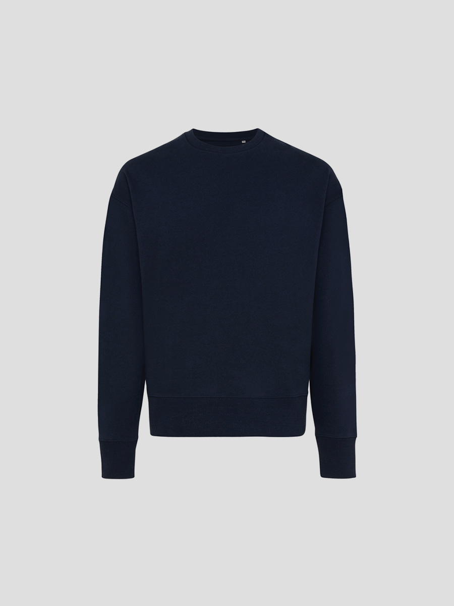 Få Barents sweatshirt i blå farve og med tryk