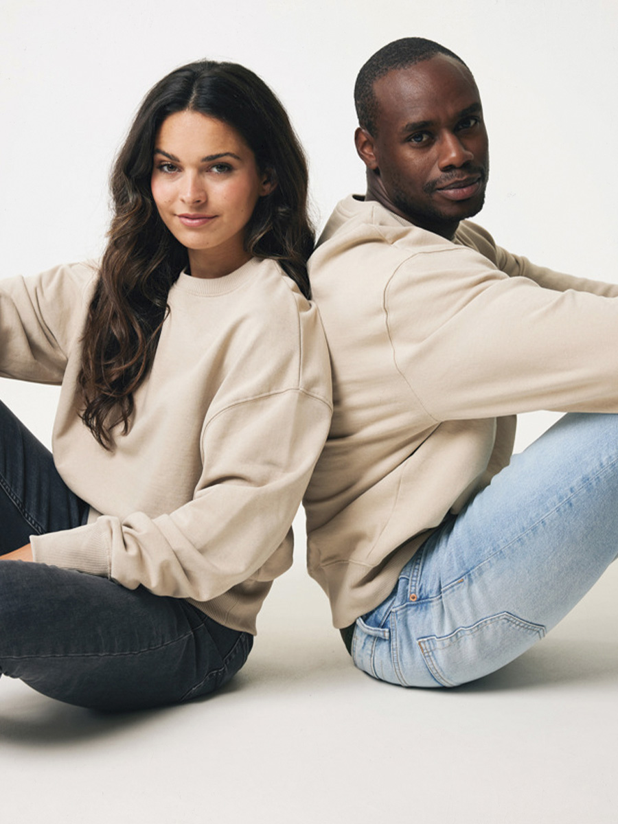 Barents sweatshirt i løs fit og flere farver med tryk