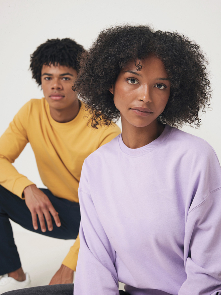 Barents sweatshirt i løs fit og flere farver med tryk