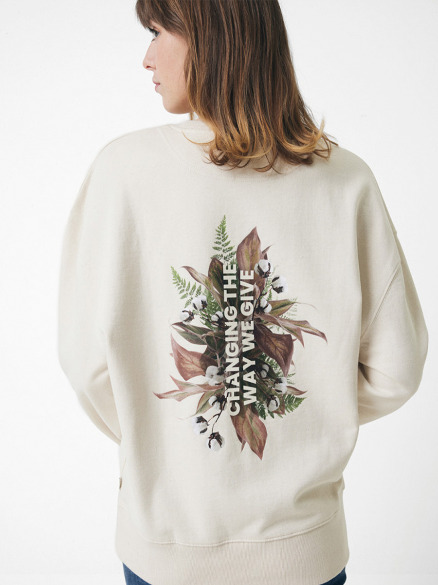 Barents sweatshirt i løs fit med tryk