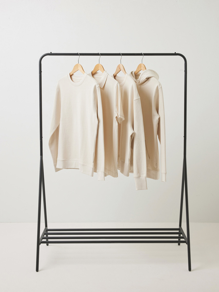 Sula sweatshirt i ufarvet bomuld med tryk