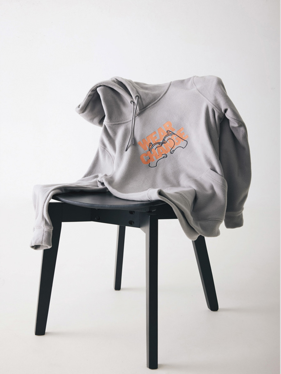 Ægir fleece trøje med tryk