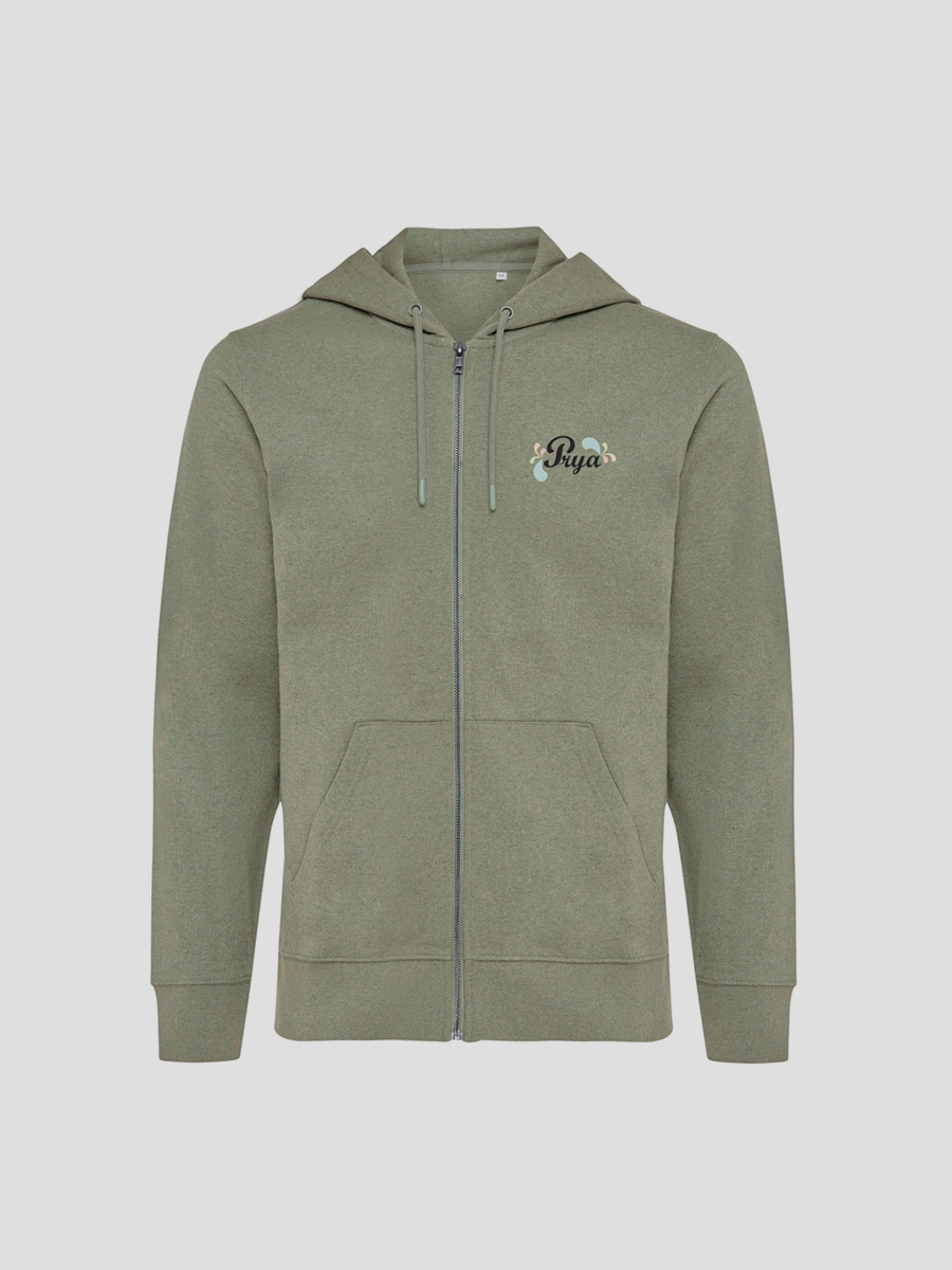 Få logotryk Lofot sweatshirt med hoodie og lynlås. Fås i flere farver