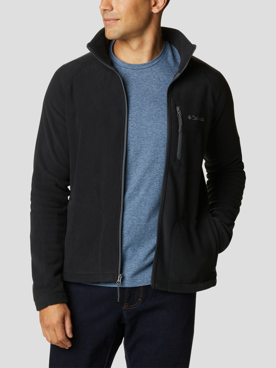 columbia fleecejakke sort åben