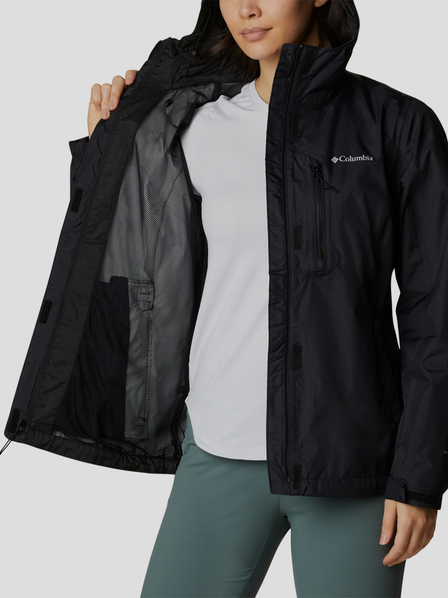 columbia regnjakke sort åben