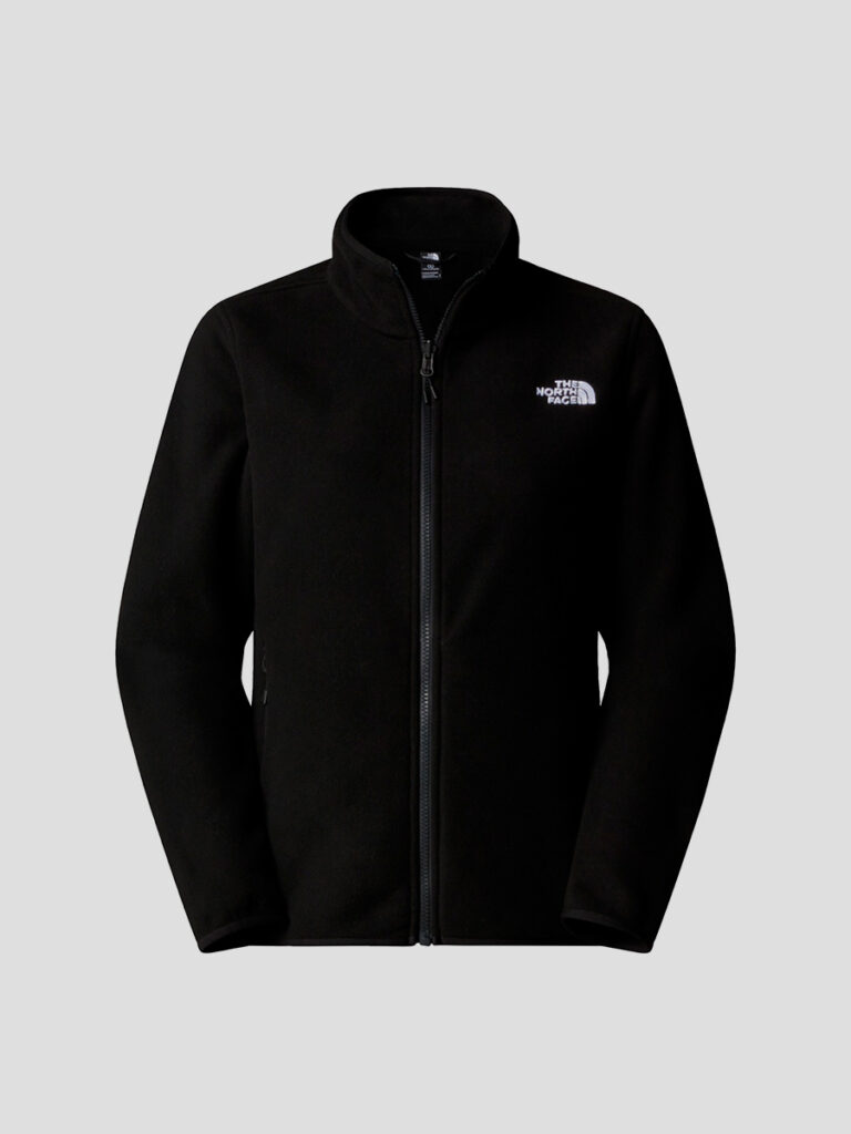 north face fleece sort med logo
