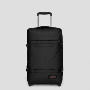 eastpak kabinekuffert sort med tryk