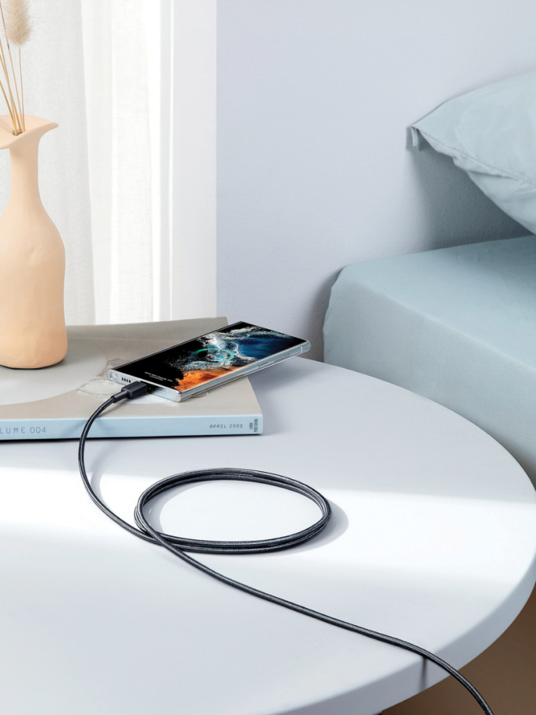 Anker 60W opladekabel i grå og sort