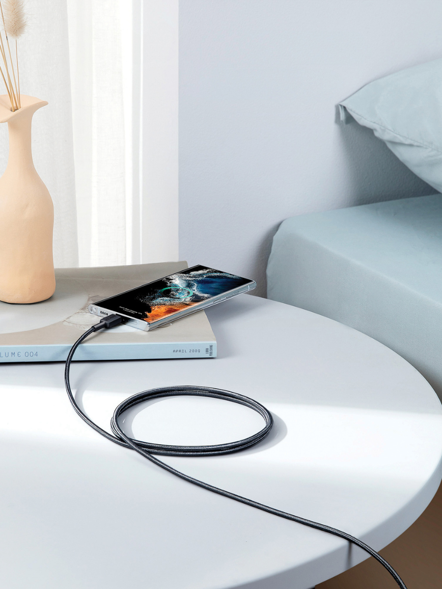 Anker 60W opladekabel i grå og sort