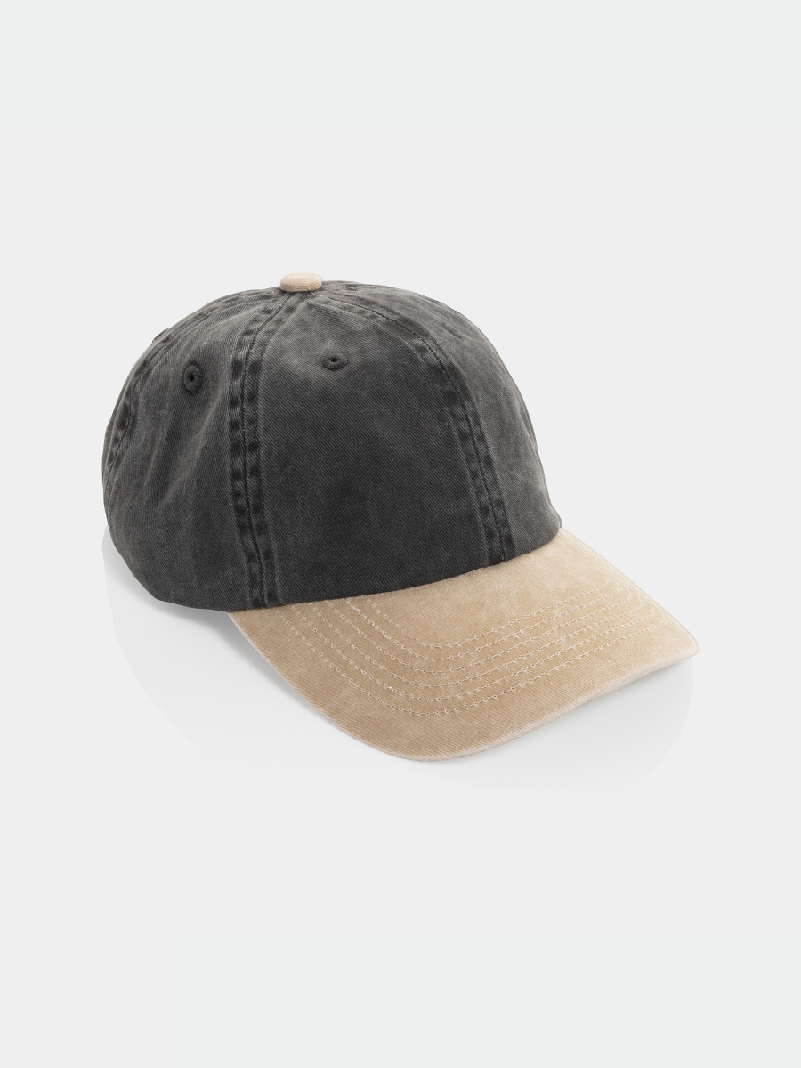Klassisk 6-panel cap med vasket finish